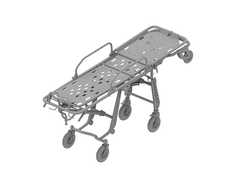 Mercury Cinque, 5 levels self-loading stretcher with folding front trolley