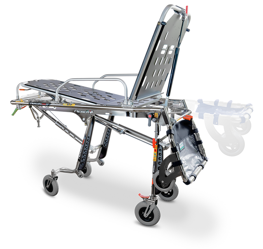 Mercury Cinque, 5 levels self-loading stretcher with folding front trolley